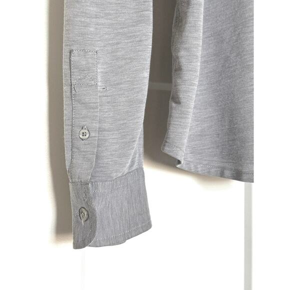 Travis Mathew Shirt Men’s XL Gray Long Sleeve Button Up Pima Cotton Lightweight - Picture 4 of 8